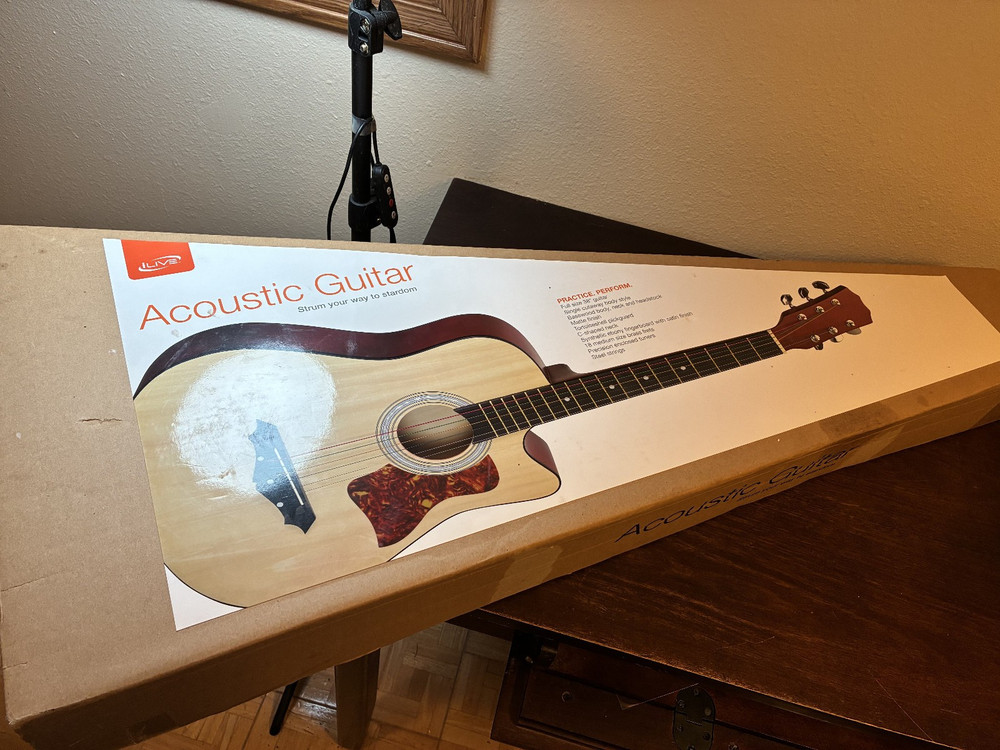iLive Acoustic Guitar, Practice 38" w Box