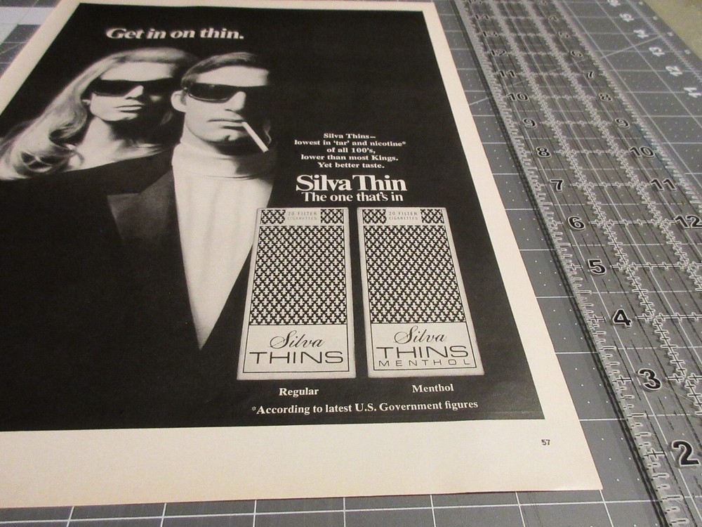 Get in on Thin, Silva Thin Cigarettes Vintage Print Ad