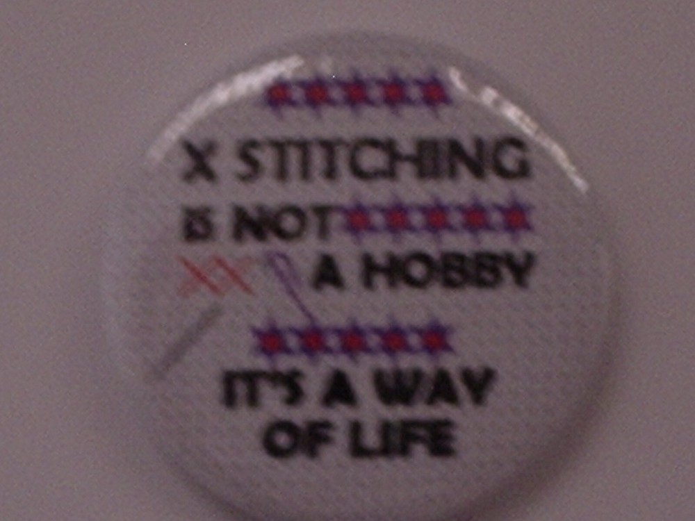 Magnetic Needle Minder Keeper Cross Stitch Button  / Fridge Magnet 