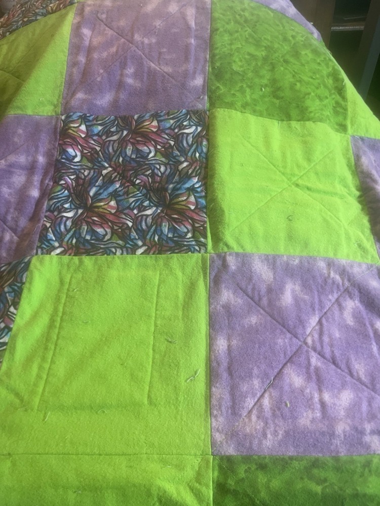 Mardis Gras Rag Quilt #2