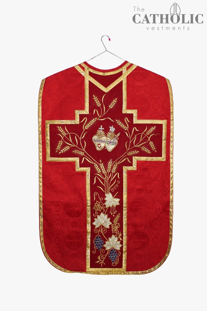 Fiddleback Vestment & Mass Sets - Red ( Sacred Heart )