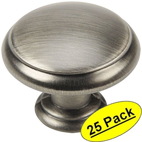 *25 Pack* Cosmas Cabinet Hardware Antique Silver Round Cabinet Knobs #5422AS