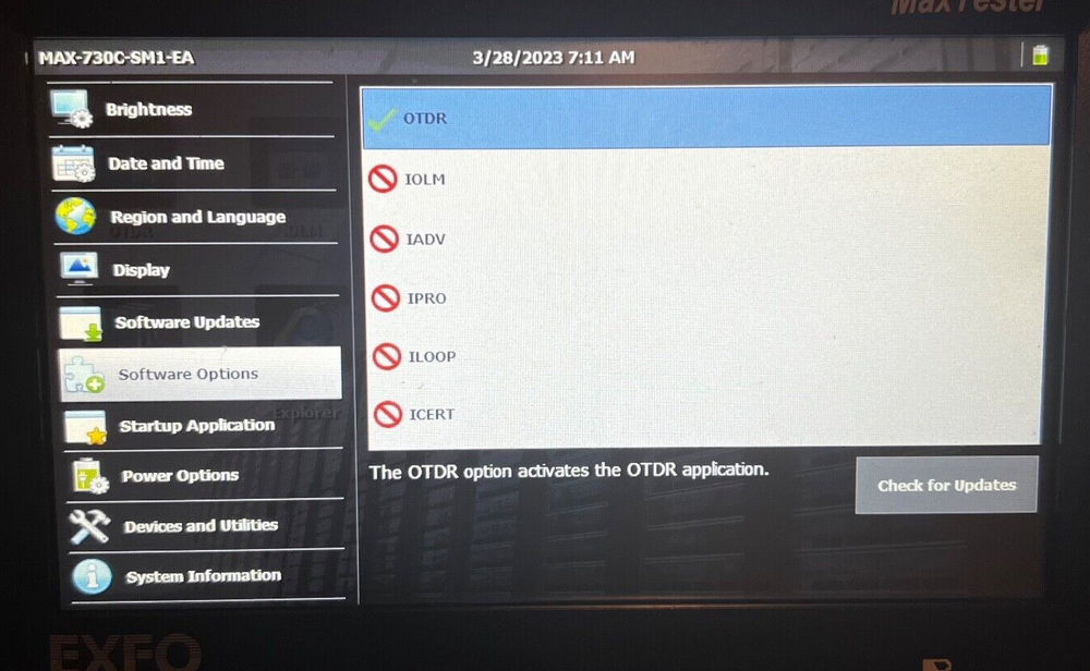 Exfo MaxTester 730C SM OTDR - Exfo MAX-730C-SM1-EA