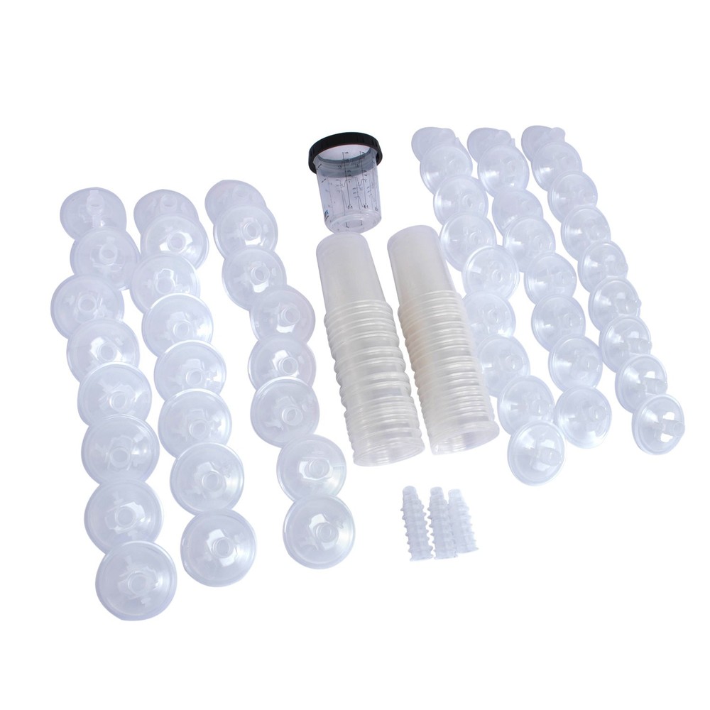 Disposable Paint Spray Gun Cup Liners and Lid System 27 Ounce (800ml) Kits