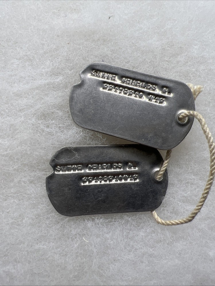 WW2 US Army Dog Tag Set T-43 PA Veteran (AA508