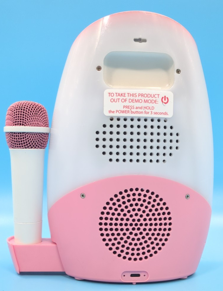 Disney Princess Karaoke Machine Bluetooth Speaker USB-C w Wireless Mic Lights