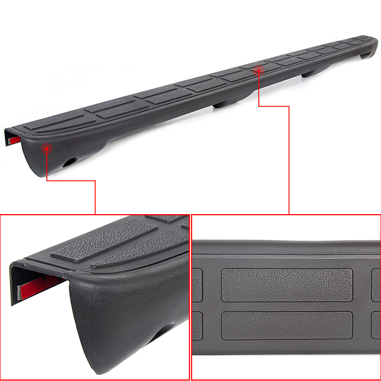 Top Tailgate Spoiler Cap Molding Textured For 99-06 Chevy Silverado & GMC Sierra