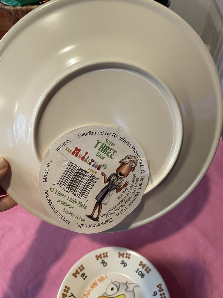 Times Table Meet The Multiples Melamine Dish Set