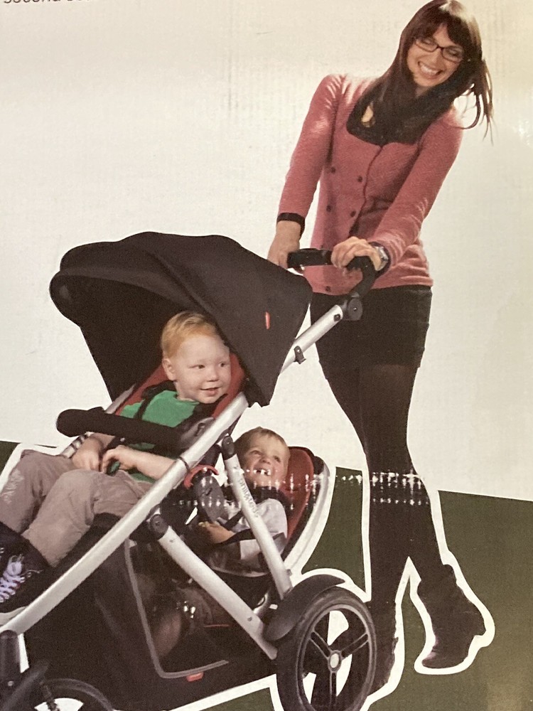 Phil & Teds Verve Stroller & Double Kit Black with Second Seat