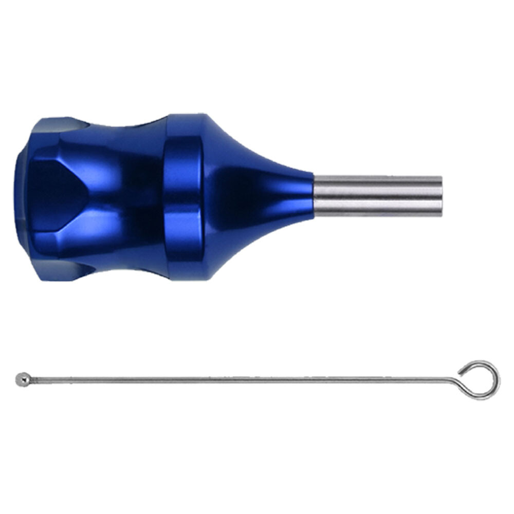 Dark Blue 30mm Tattoo Zinc Alloy Cartridge Grip With 78mm Needle Plunger US
