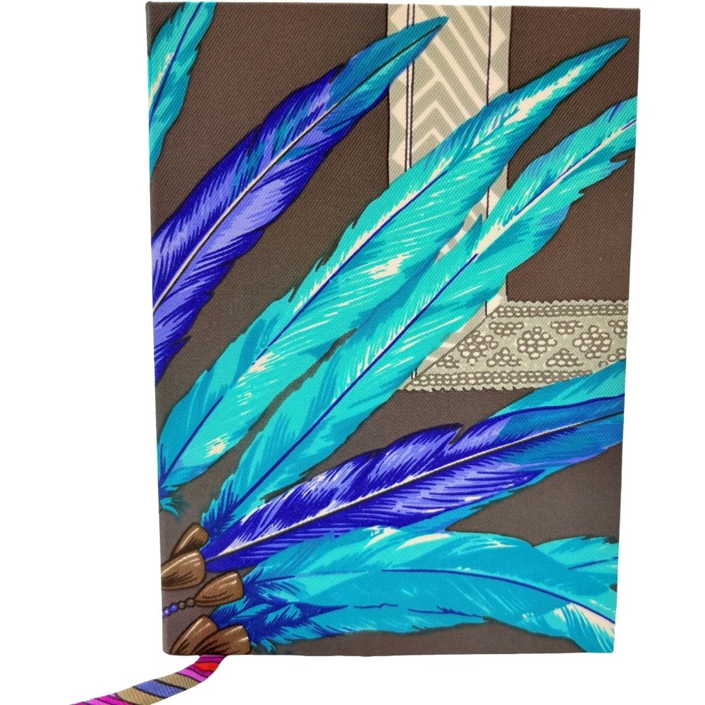 Authentic HERMES Silk Note Book Blue Paper #36637807
