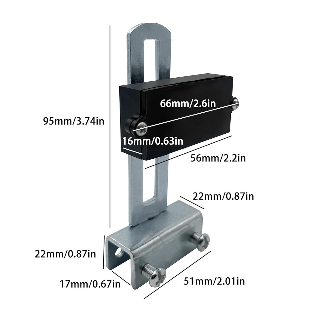 2 Pack Limit Switch Magnet for Automatic Sliding Gate Opener black and silver