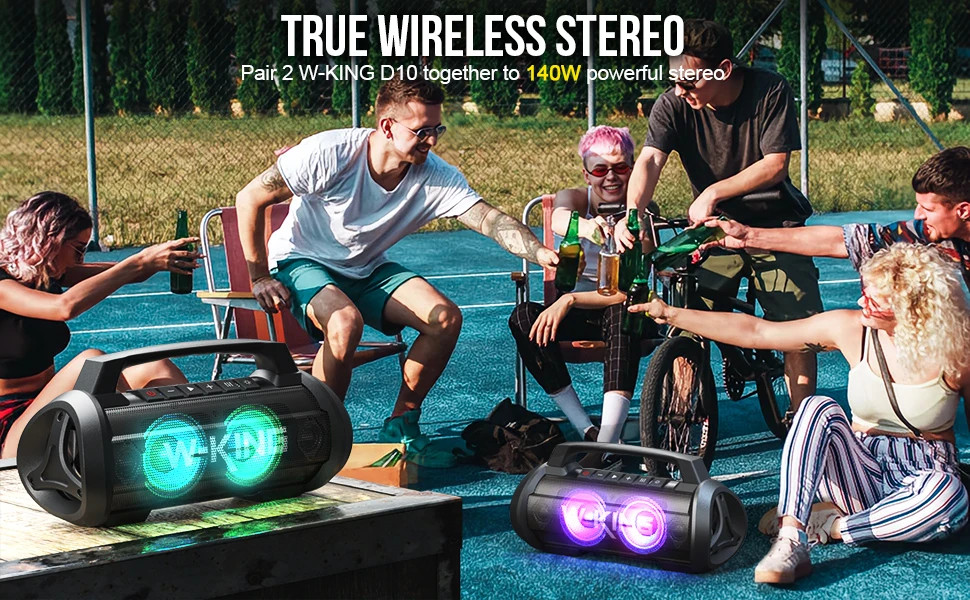 70W RMS Bluetooth Portable Speaker, Speaker Wireless Loud Waterproof Bluetooth