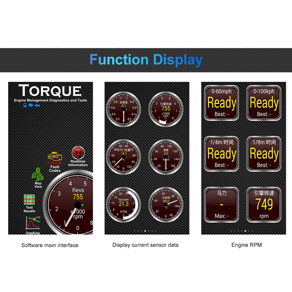 Bluetooth Car Engine Diagnostic Scanner Automotive OBD2 Code Reader for Android