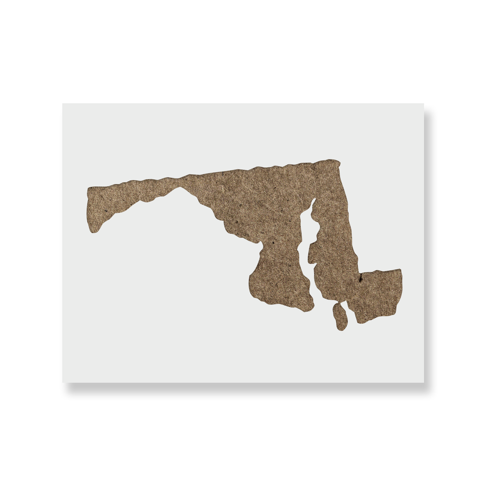 Maryland State Stencil - Durable & Reusable Mylar Stencils