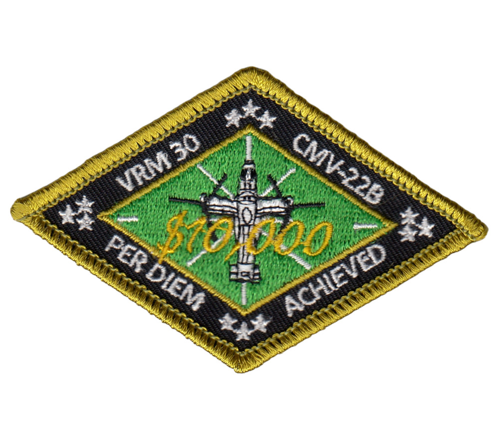 VRM-30 $10,000 PER DIEM SHOULDER PATCH