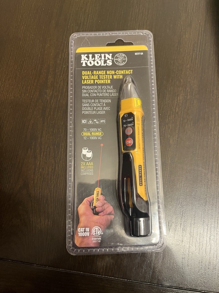 Klein Tools NCVT-5A Dual-Range on-Contact Voltage Tester With Laser Pointer