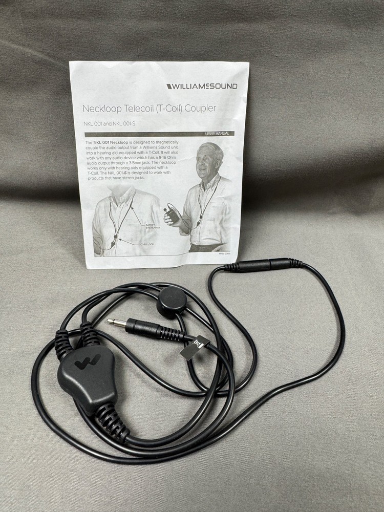 Williams NKL001 Neckloop Telecoil Coupler T-Coil / EUC