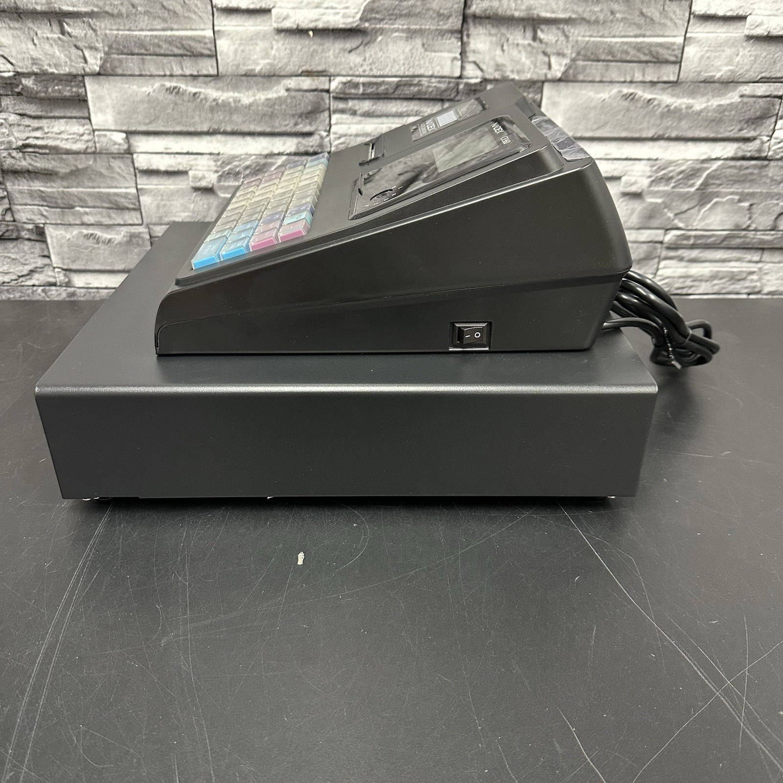 Nadex CR360 Thermal-Print Electronic Cash Register, 12 Compartments, Black