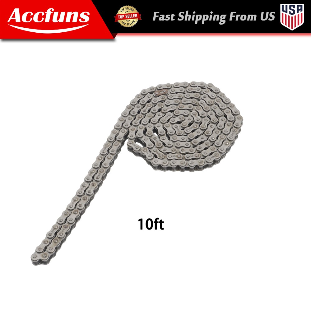 #50-2 Duplex Roller Chain 10 Feet with 2 Connecting Link