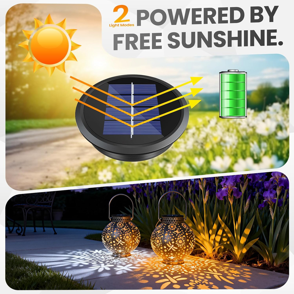 2 Pack Replacement Solar Light Parts, Waterproof Solar Light Replacement Top wit