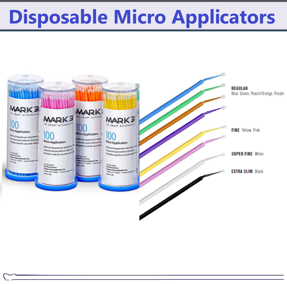 1000 Microbrush Micro Brush Applicator Tips Regular, Fine, Super Fine Ultra Fine