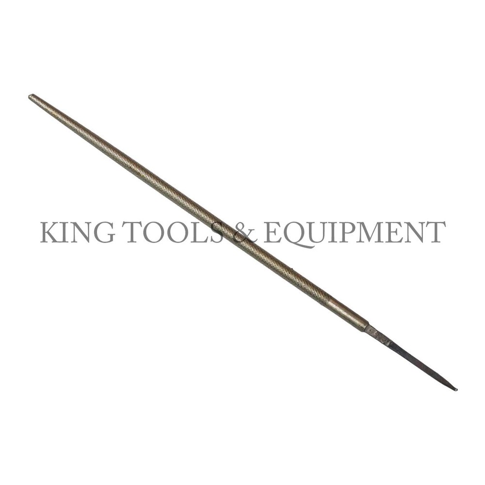New KING 8" Second Cut ROUND FILE, Second Cut, Steel, American Grading