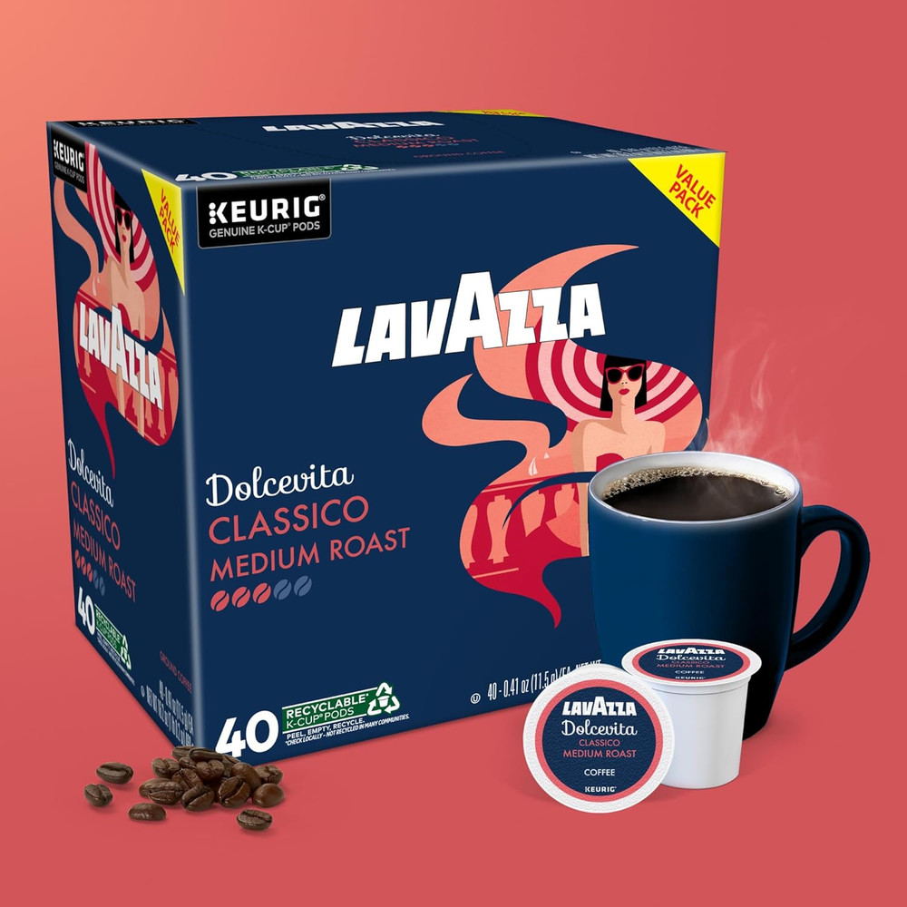 Dolcevita Classico Medium Roast K-Cup Pods, 40-Count Box