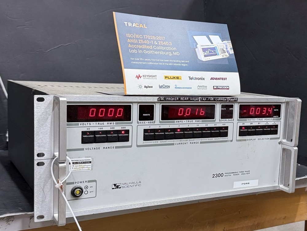Valhalla Scientific 2300 Programmable Three-Phase Digital Power Analyzer