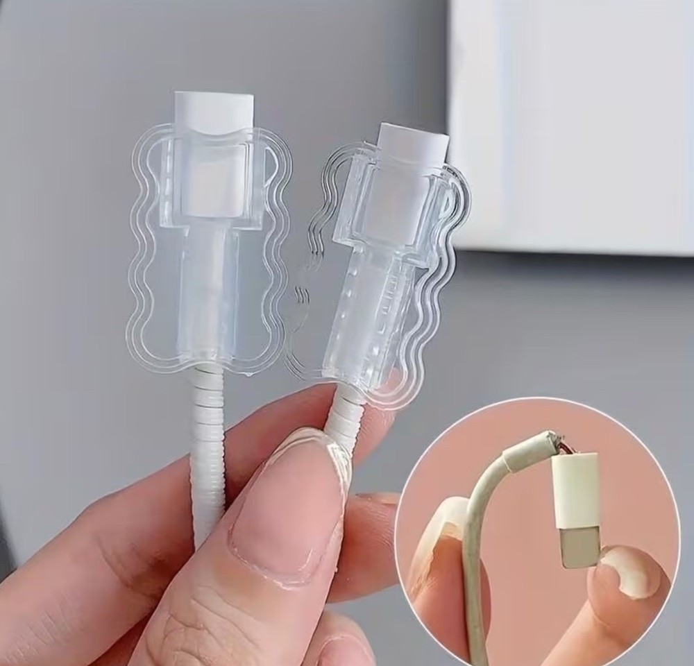 Mini 2 in 1 Data Cable Protector Cover, 2 Pack Cable Winder Protection Tool