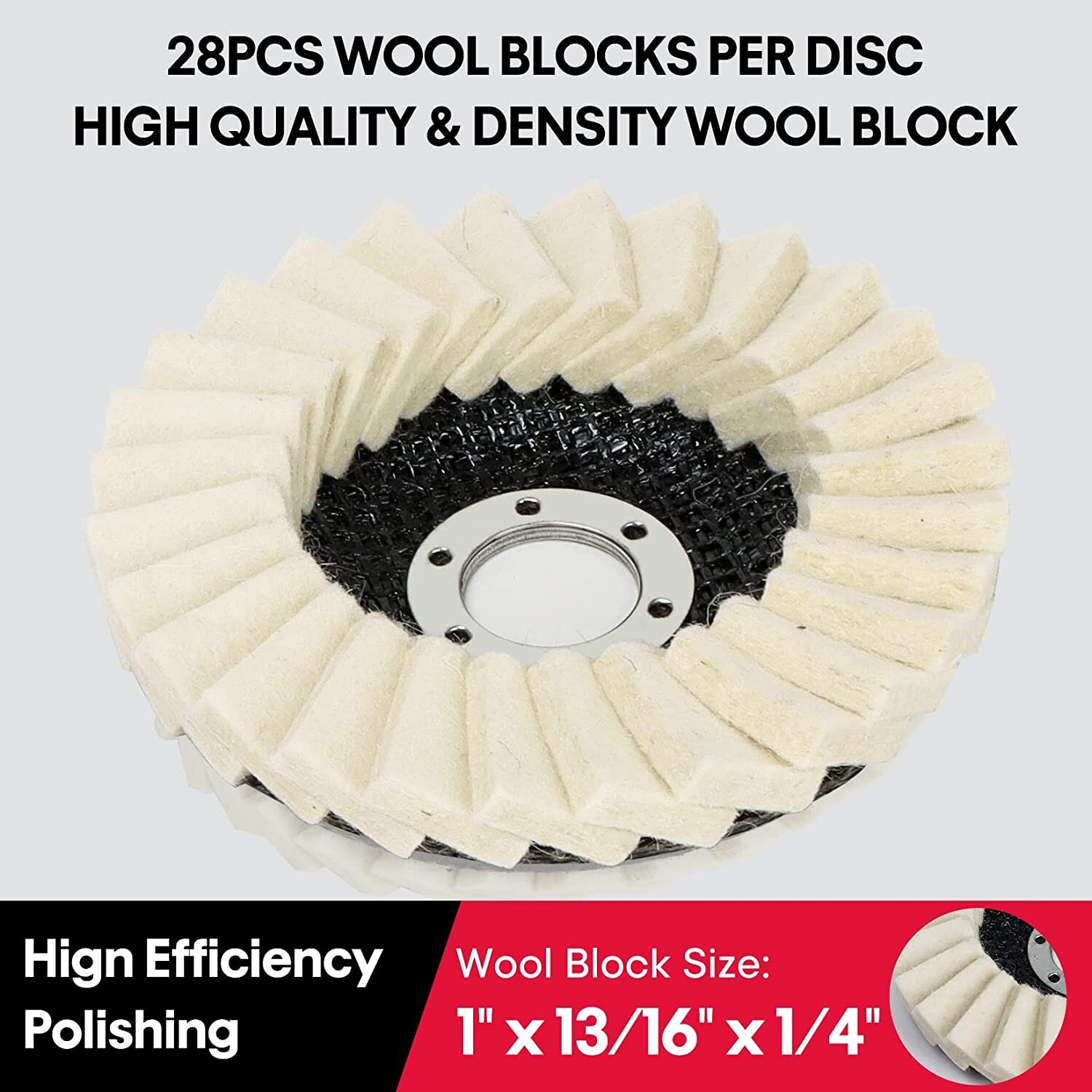 SHALL 4-1/2" Wool Polishing Discs Finishing Wheel Buffing Pads,for Angle Grinder