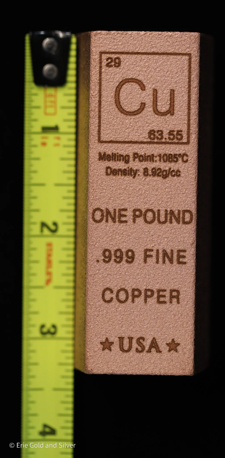 1 Pound lb Copper Trapezoid Ingot Element Design