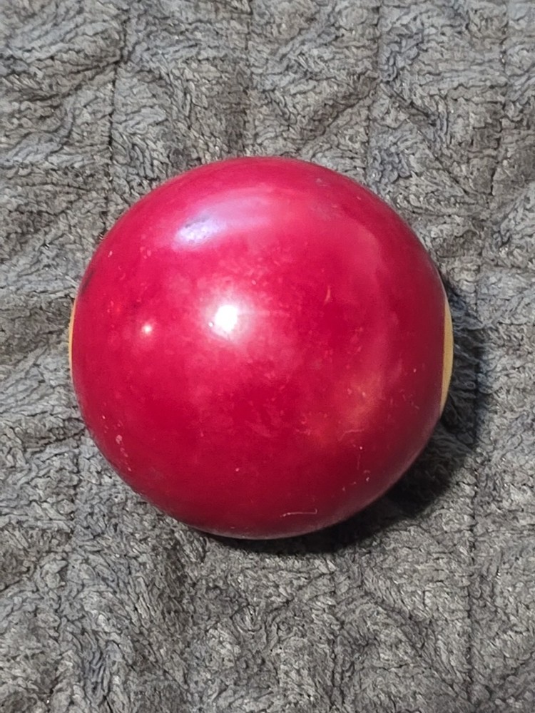 🎱Vintage Replacement Belgian (#7) Pool Ball~Billiards Solid Burgandy Ball 2"