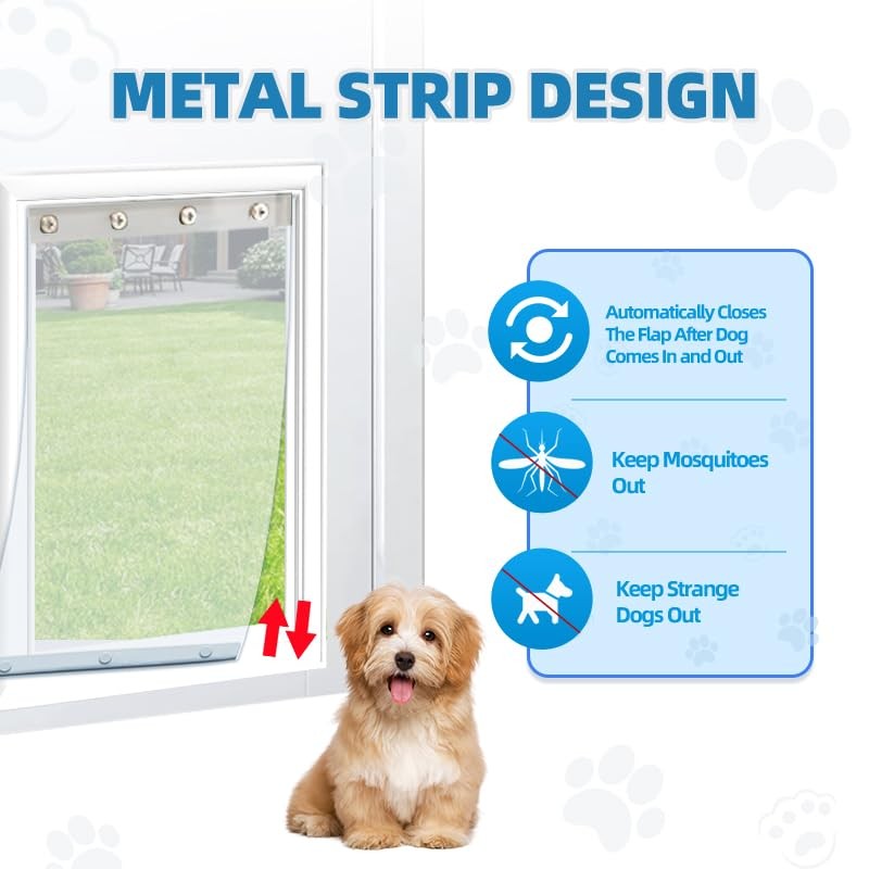 Extra Large Replacement Dog Door Flaps, Clear Pet Door Replacement Flap Compatib