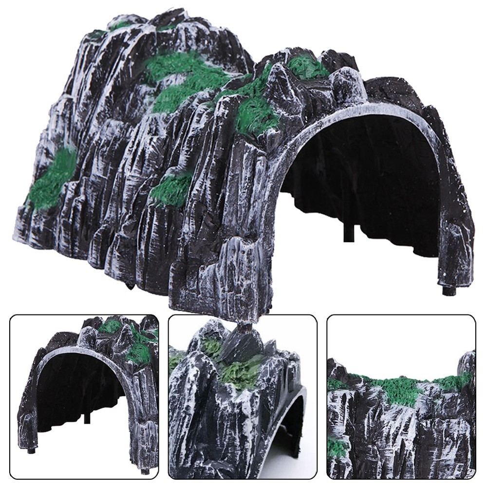 Plastic Railway Tunnel Accessory for Cave Simulation in Model Railroads