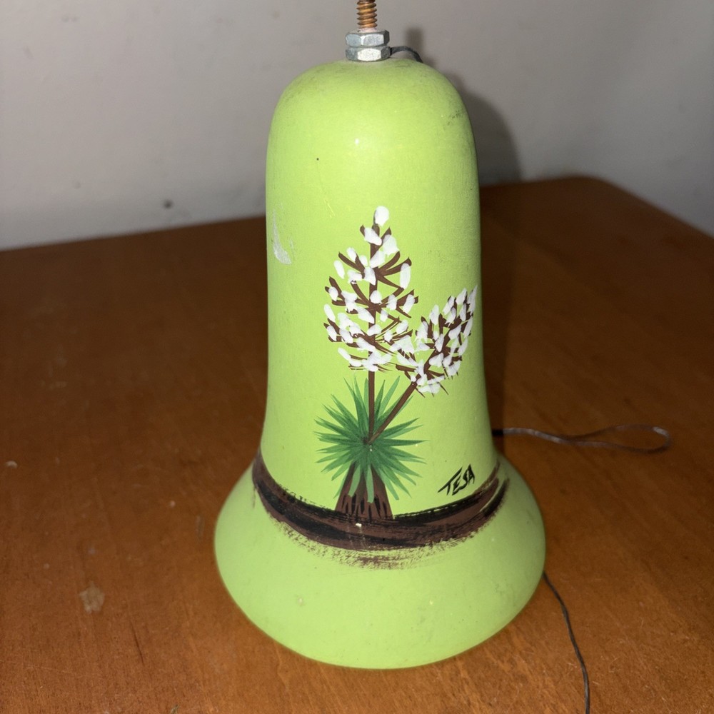 Tesa Mexican Pottery Green Bell For Outside