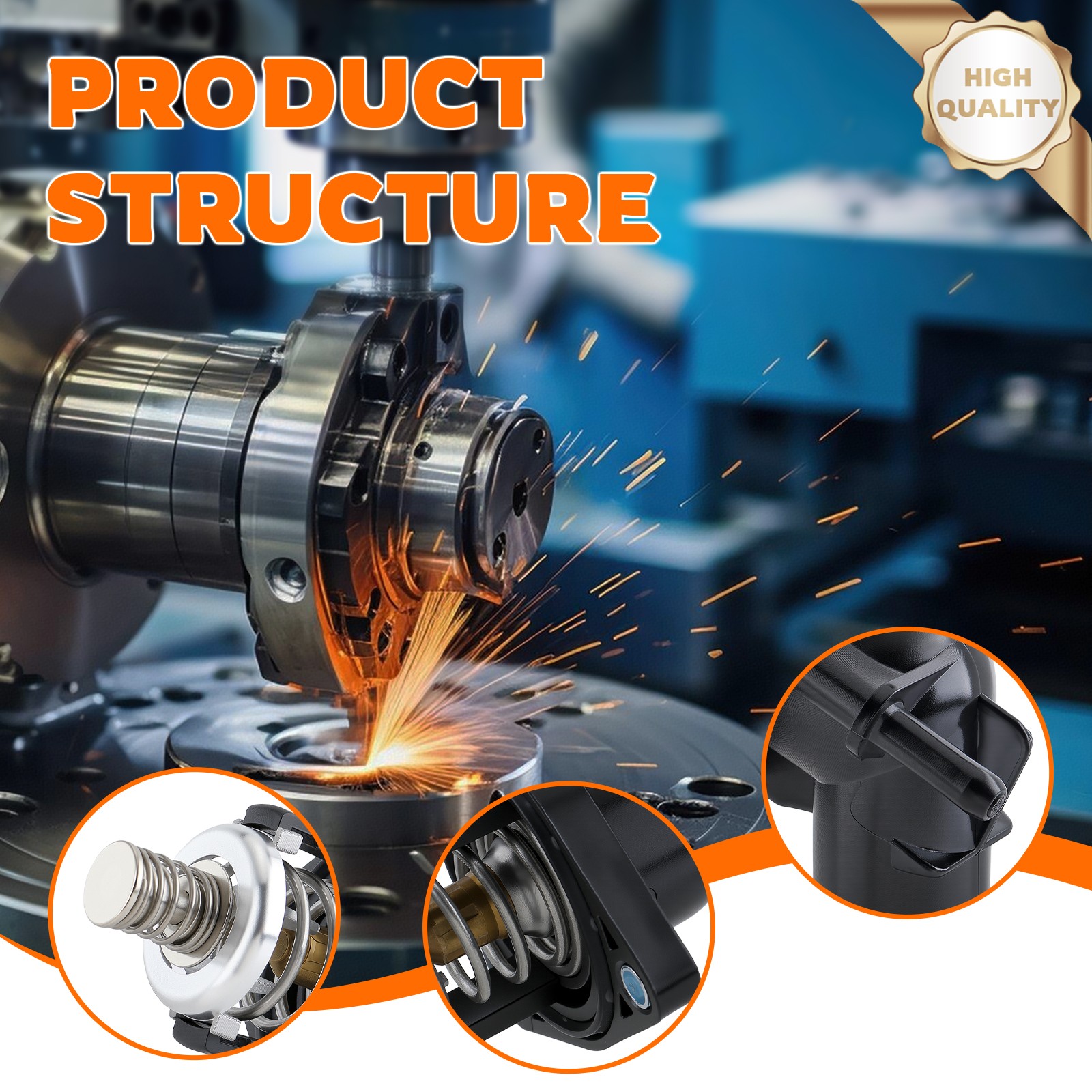 Engine Coolant Thermostat For 2014-2020 Chevy Silverado GMC Sierra 1500 12674639