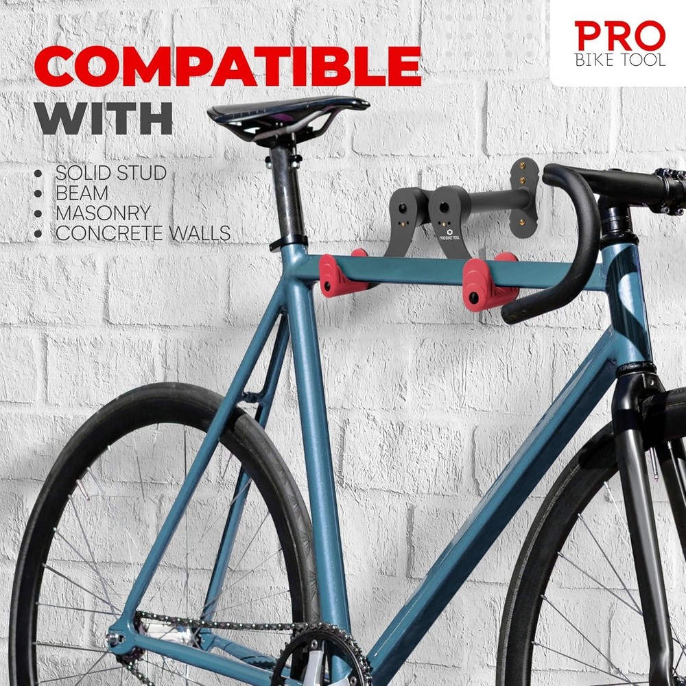 Adjustable Horizontal Bike Rack for Safe & Secure Garage Storage - 1 Bicycle