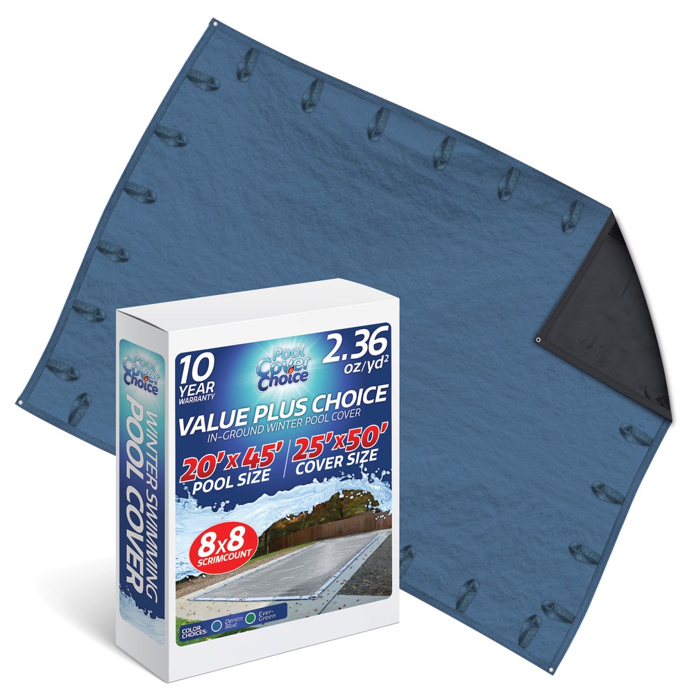 PoolCoverChoice Winter Swimming Pool Cover for 20 ft x 45 ft Rectangular Pool