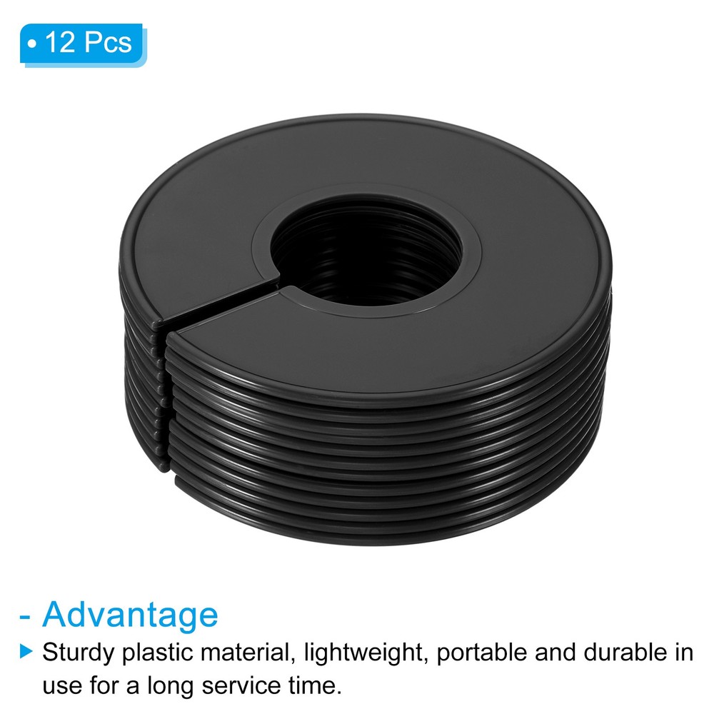Clothes dividers, 12pcs labels round sorting separator for closet, black