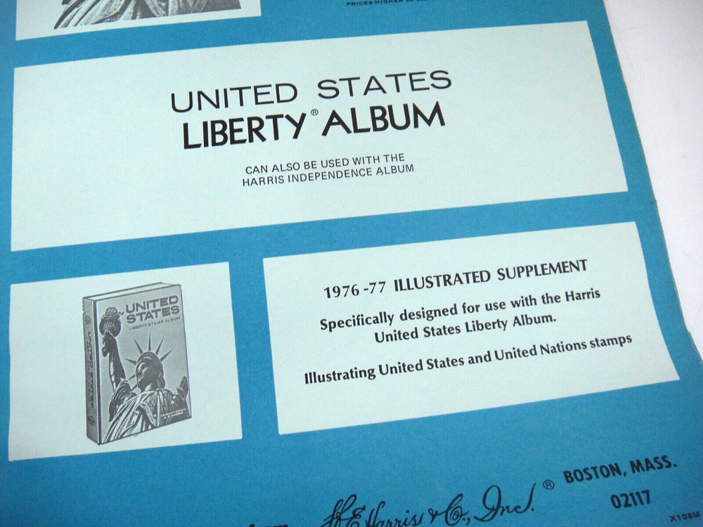 Harris 1977 United States & U.N. Liberty Stamp Album Supplement NOS