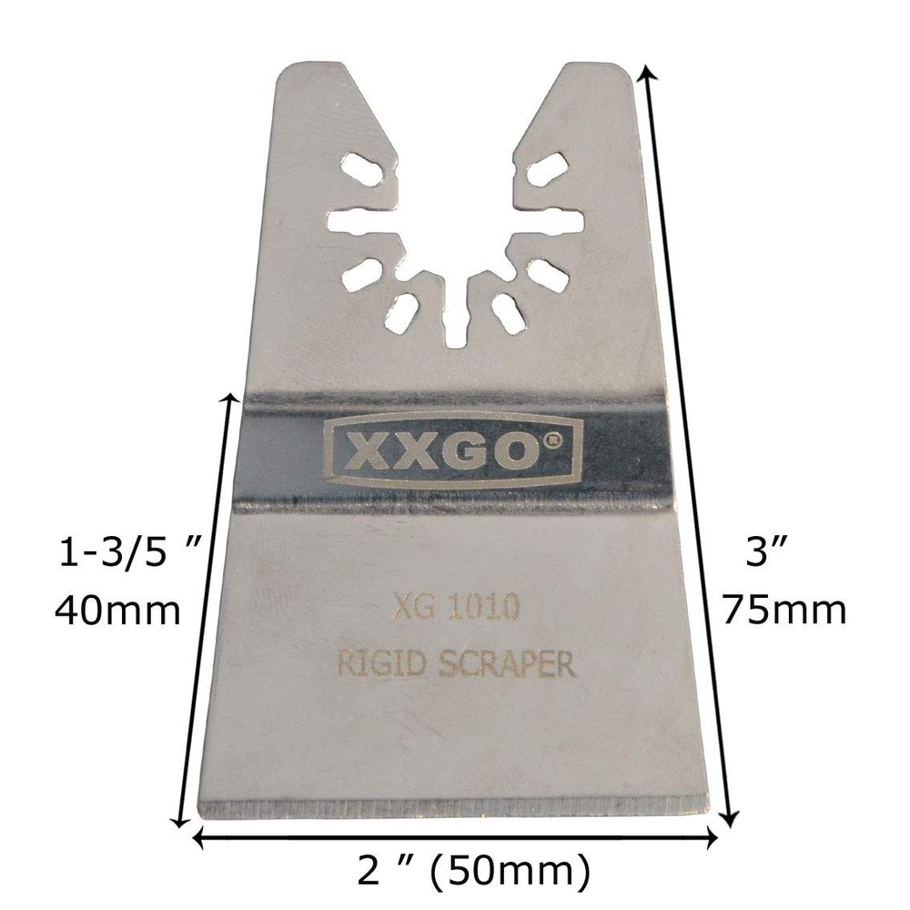 XXGO 20 Pcs 2 Inch Rigid Multi Tool Scraper Blade - 20 Pcs, silver