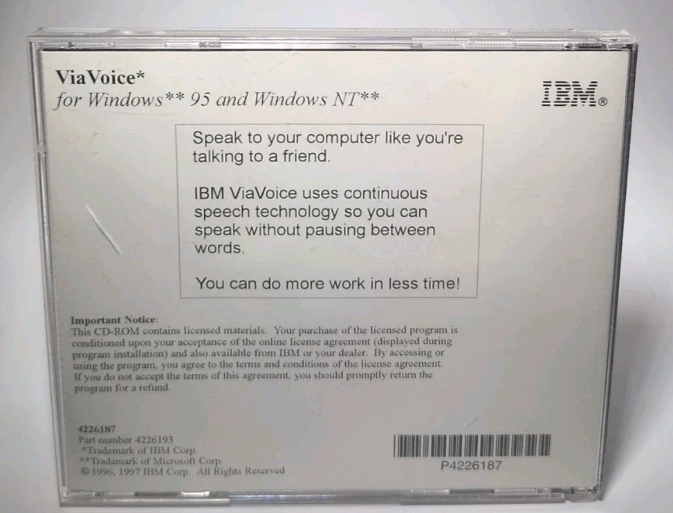 IBM ViaVoice PC CD-ROM B487