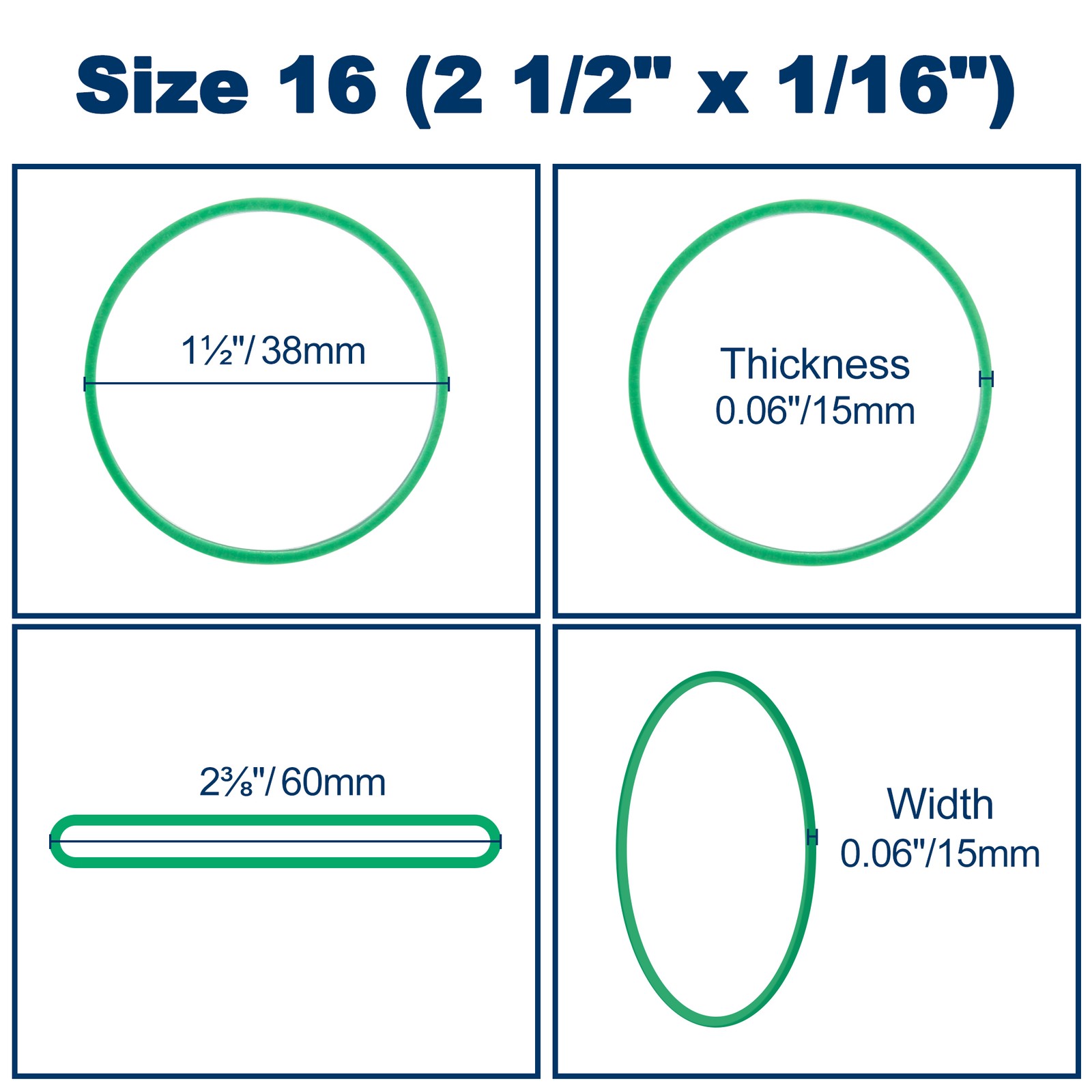 600PCS Large Rubber Bands Heavy Duty Elastic Long Rubber Bands 4 Assorted Colors