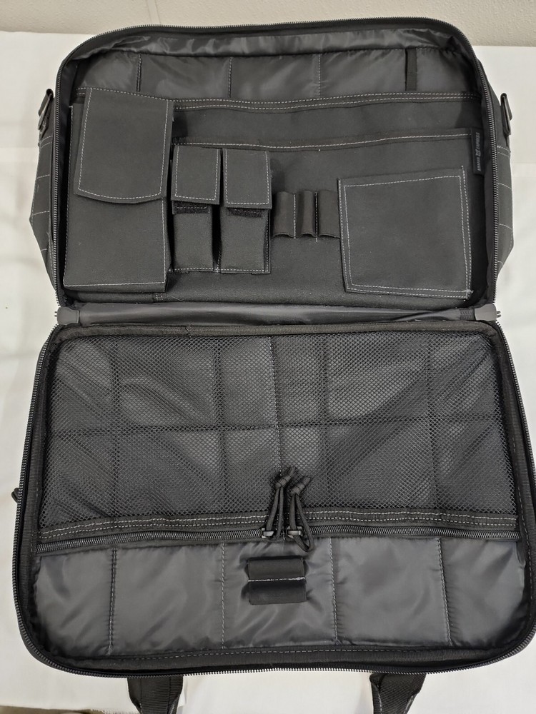 Armor Express Tech Shield Briefcase Black with Shoulder Strap
