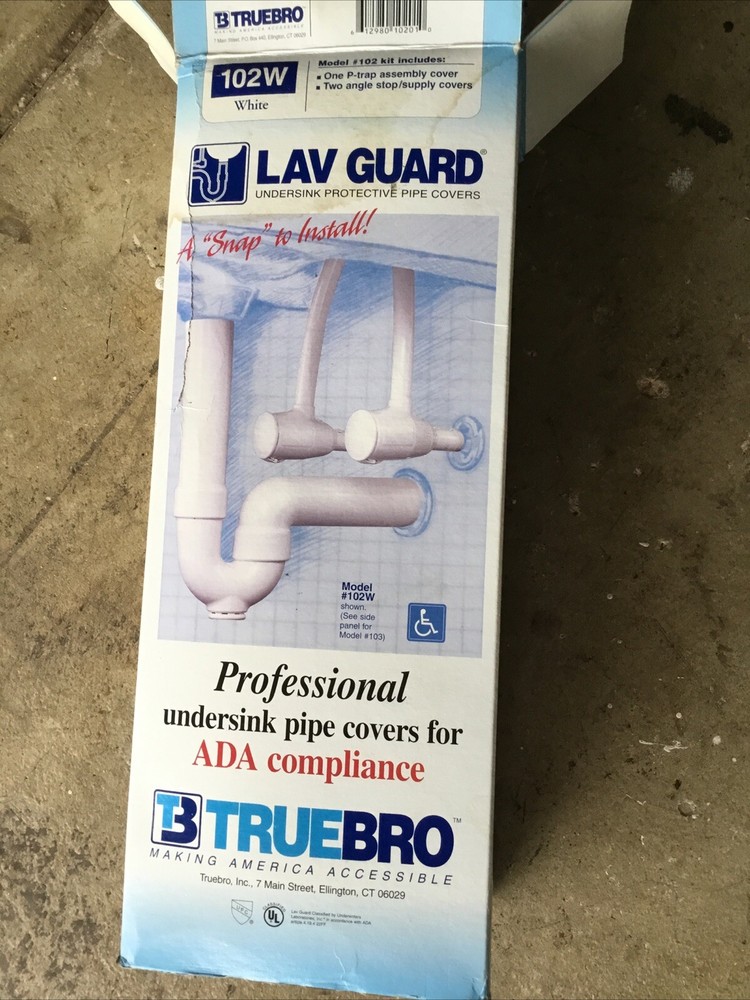 TRUEBRO Under Sink Protective Pipe Covers Mod 102W (BS 2)