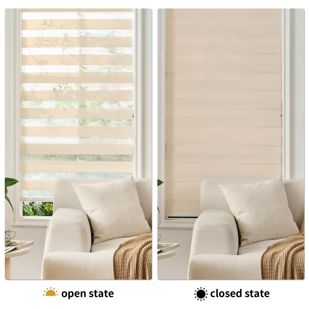 Zebra Roller Shades, Zebra Blinds for Window, Window Blinds for Indoor, Light...
