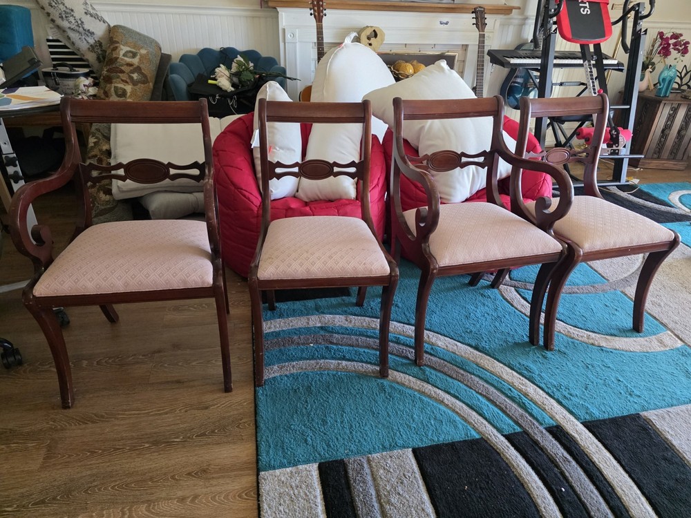 Antique Dining Table and Chairs Set