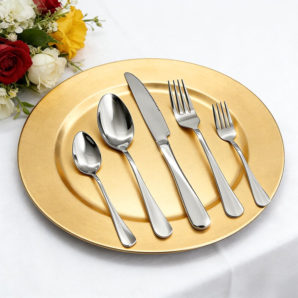 20 Piece Silverware Set,for Home,Kitchen,Restaurant.Flatware Set,Stainless St...
