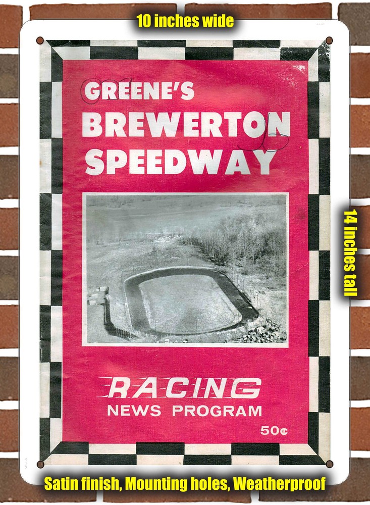 Metal Sign - 1970 Brewerton Speedway Racing Program - 10x14 inches